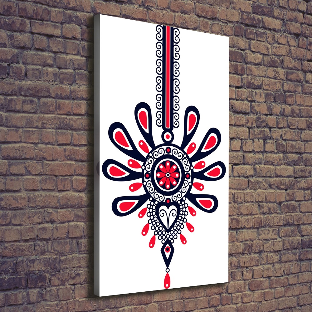 Large canvas wall art Polish folk pattern