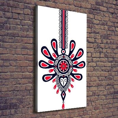 Large canvas wall art Polish folk pattern