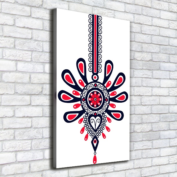 Large canvas wall art Polish folk pattern