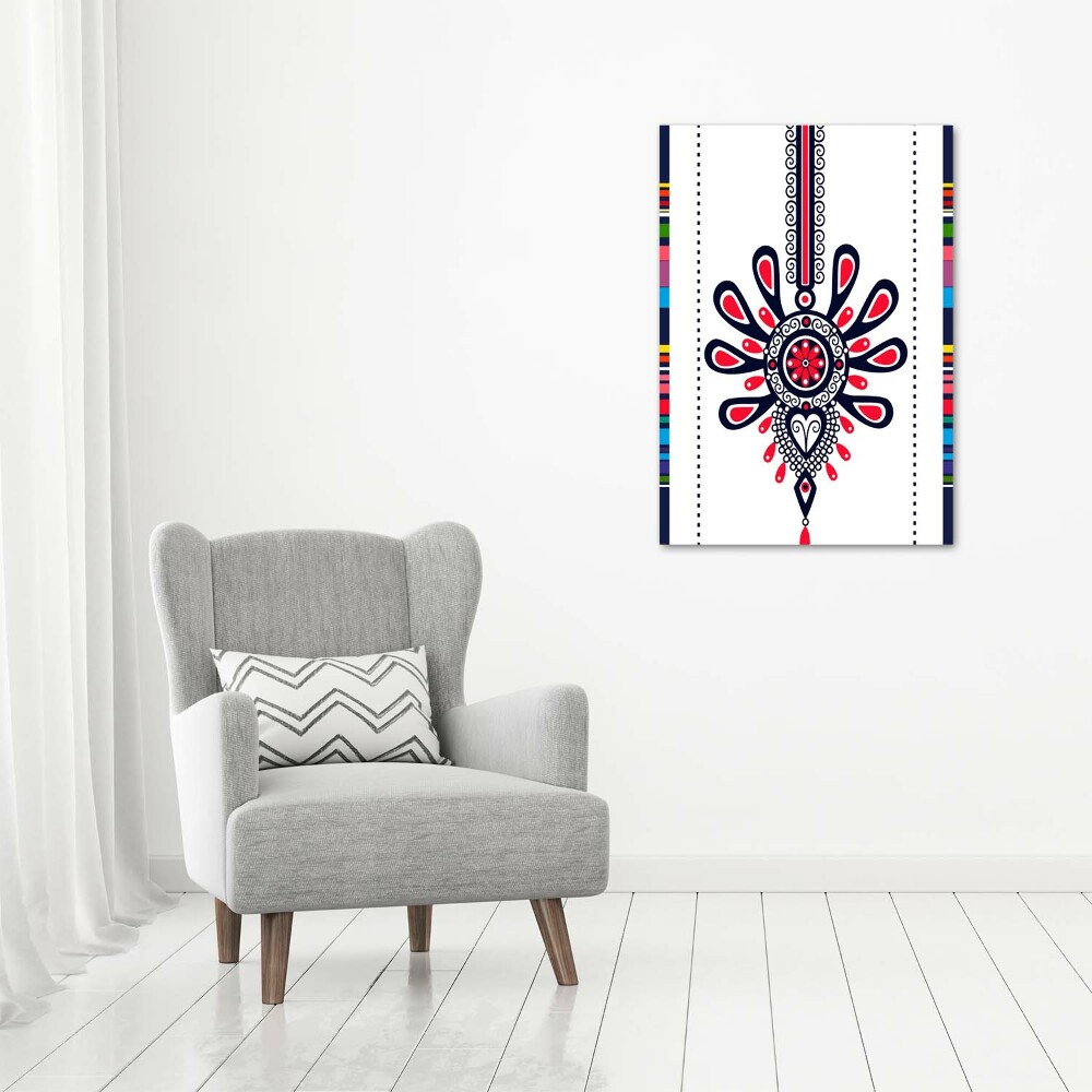 Large canvas wall art Polish folk pattern