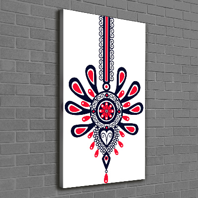 Large canvas wall art Polish folk pattern