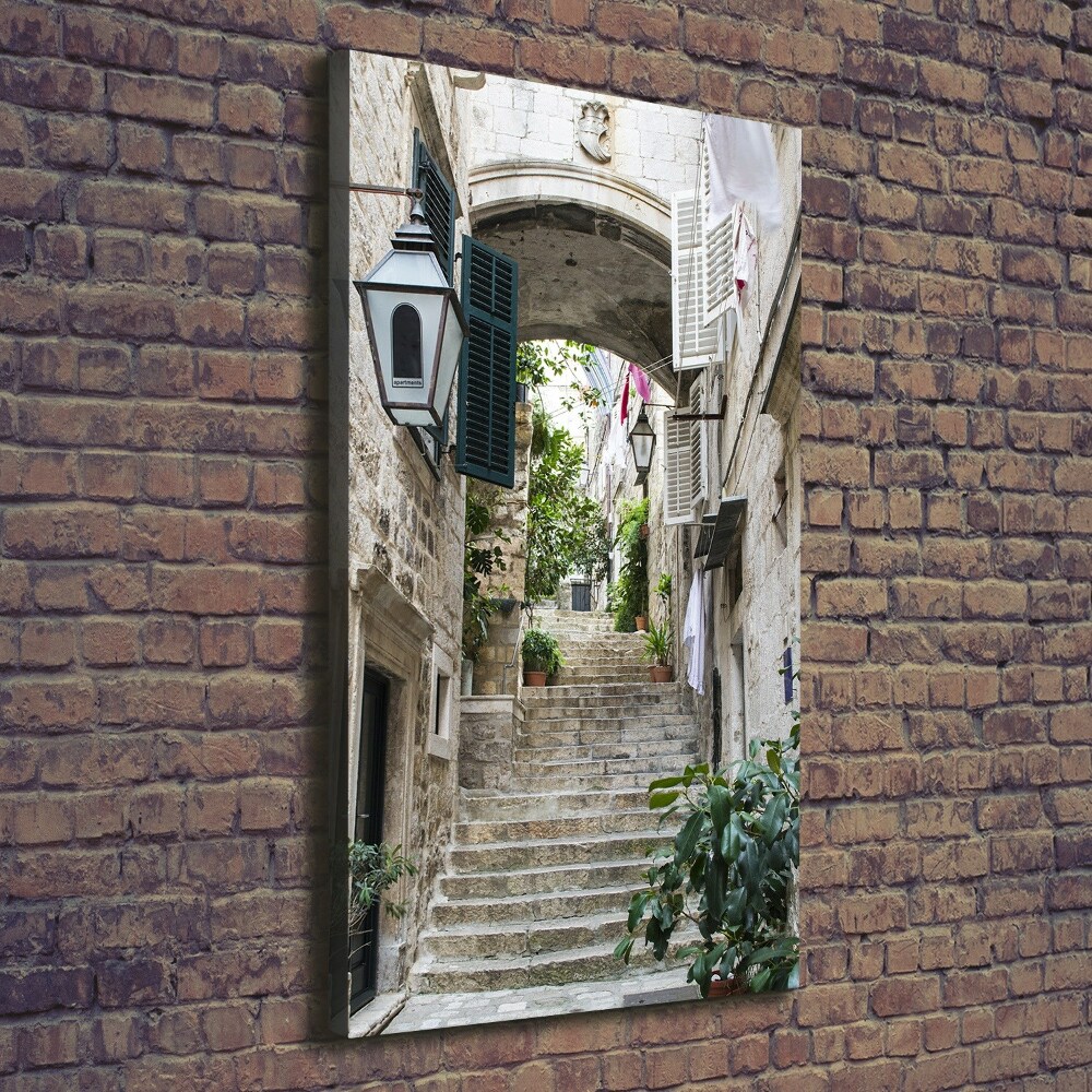 Large canvas wall art Dubrovnik streets