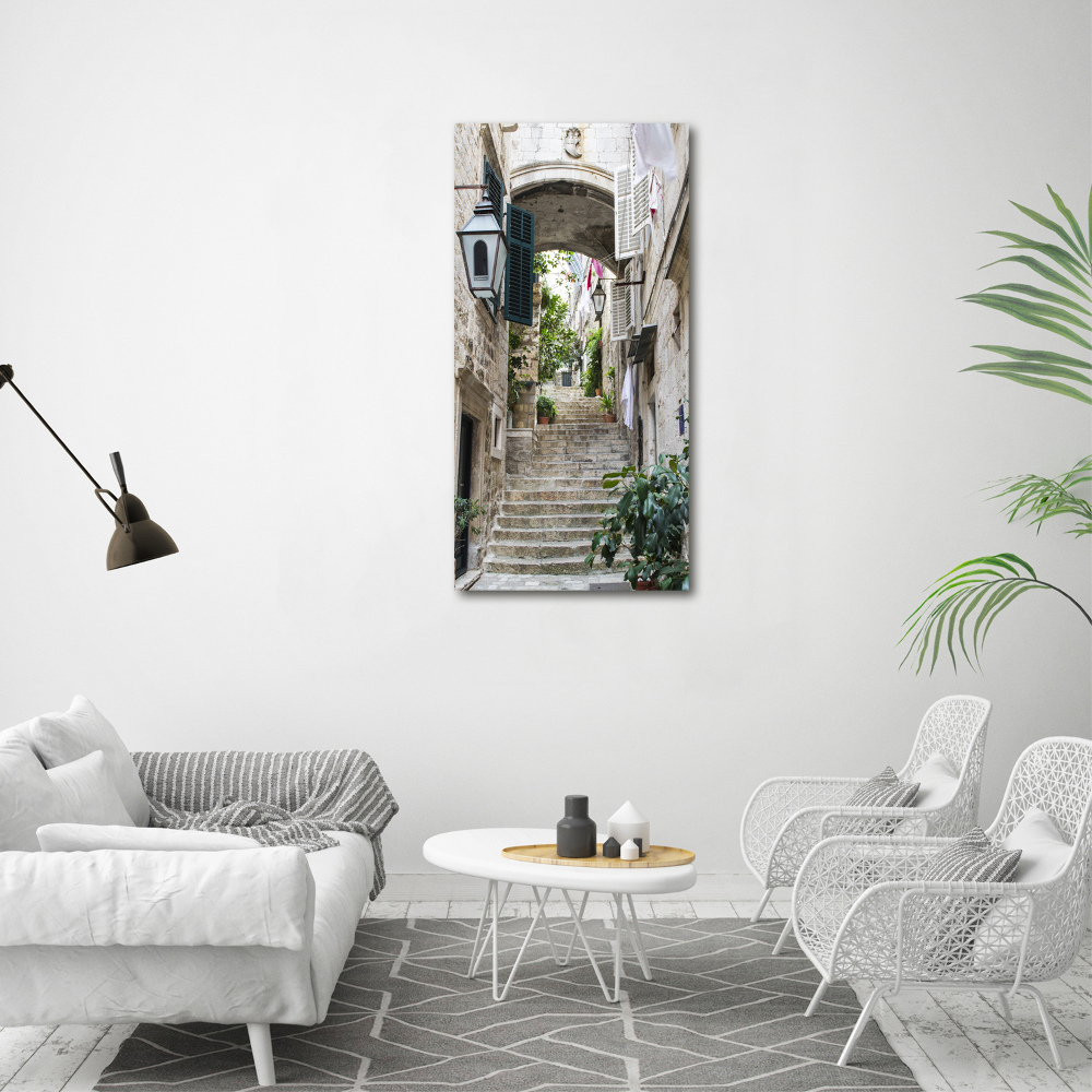 Large canvas wall art Dubrovnik streets