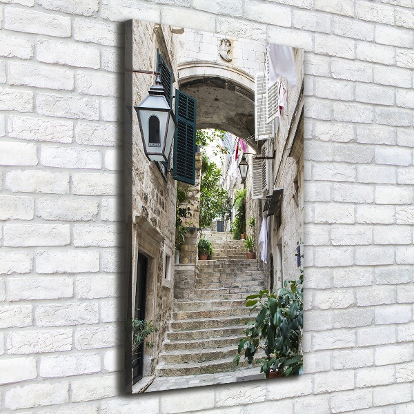 Large canvas wall art Dubrovnik streets