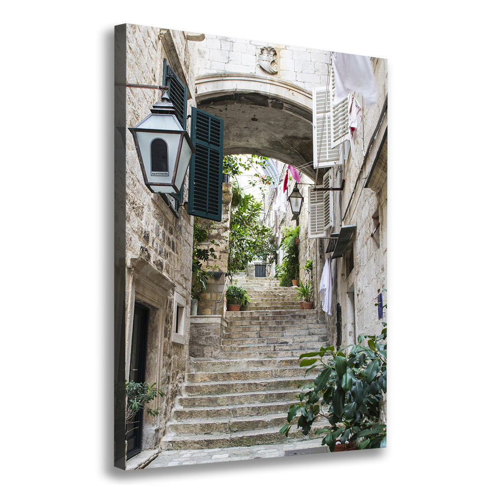 Large canvas wall art Dubrovnik streets