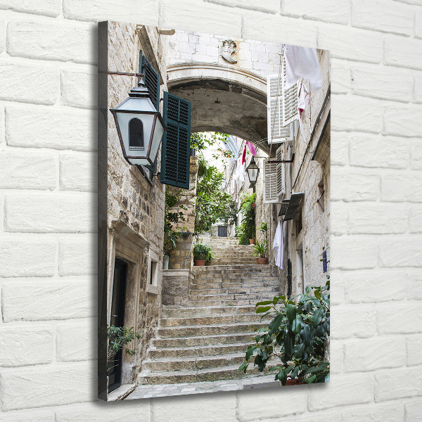 Large canvas wall art Dubrovnik streets