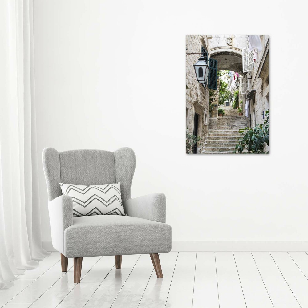 Large canvas wall art Dubrovnik streets