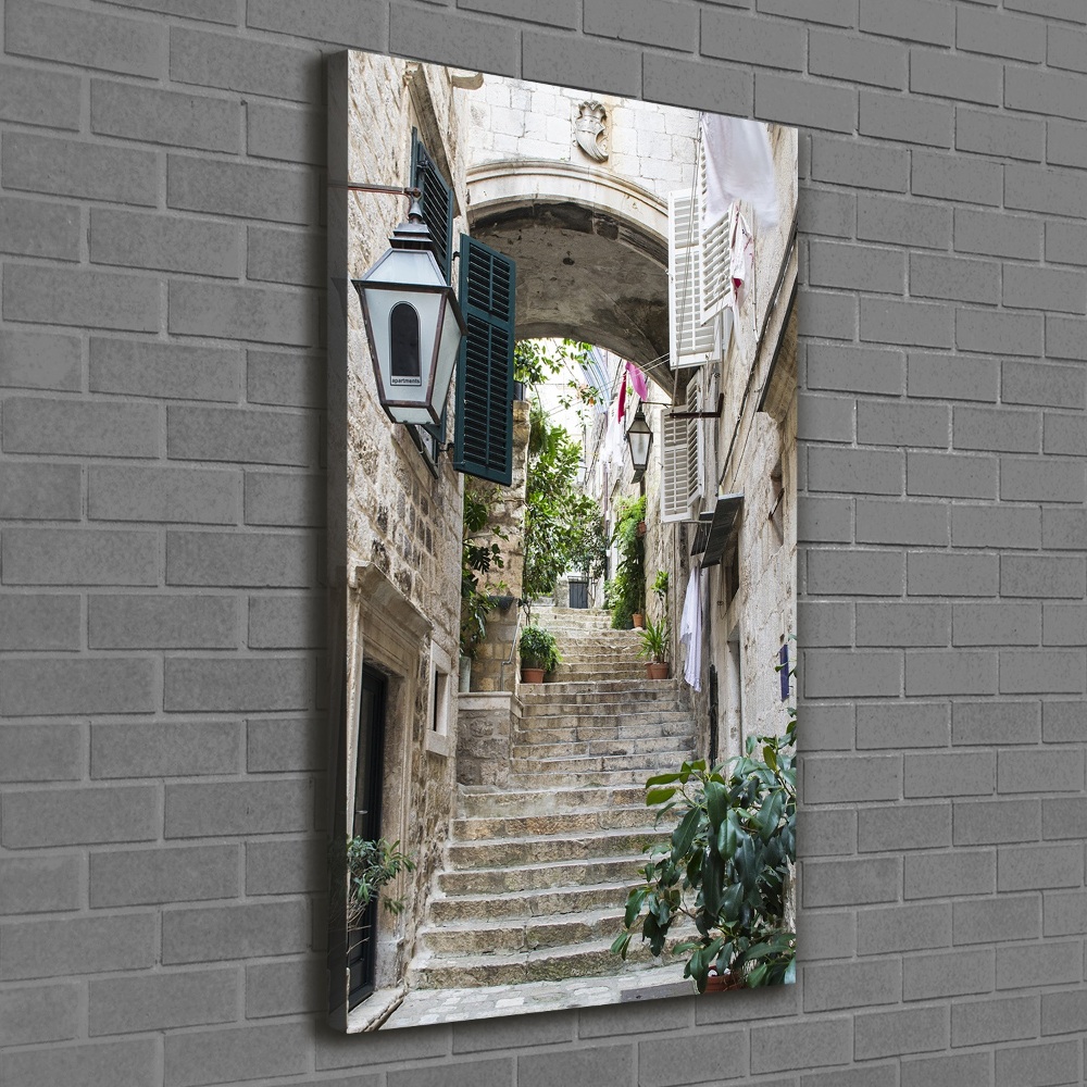 Large canvas wall art Dubrovnik streets