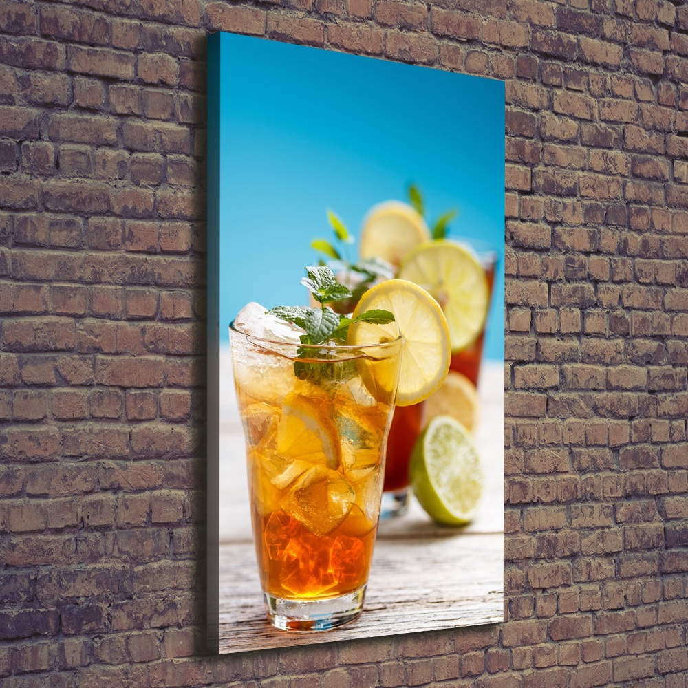 Picture canvas print Ice tea