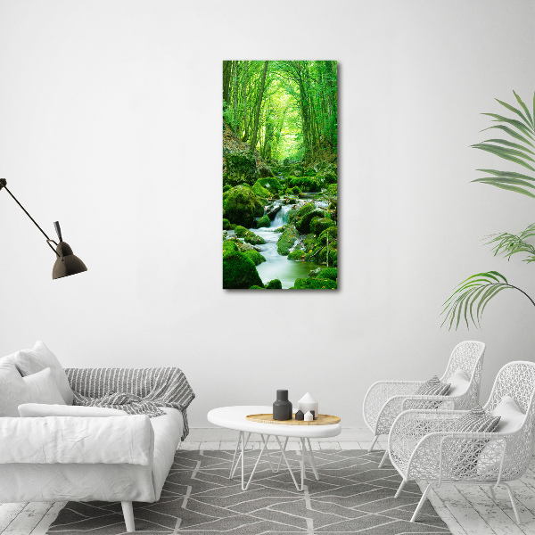 Large canvas wall art A stream in the jungle