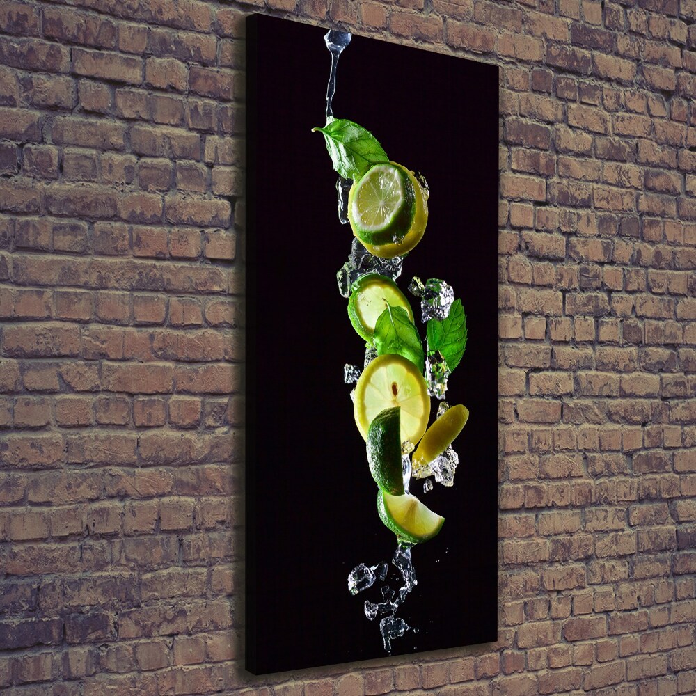 Picture canvas print Lime and lemon