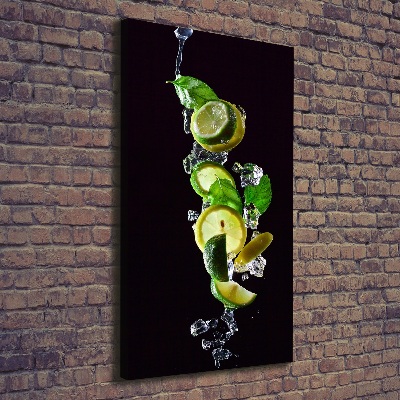 Picture canvas print Lime and lemon