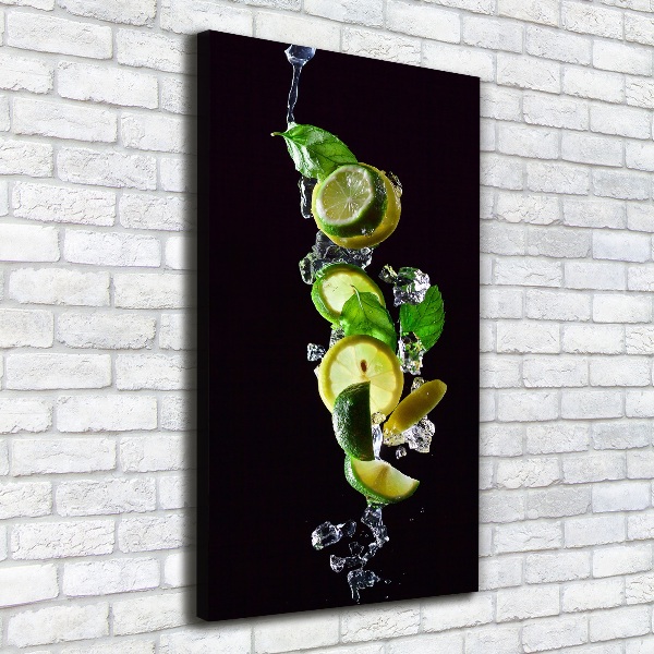 Picture canvas print Lime and lemon