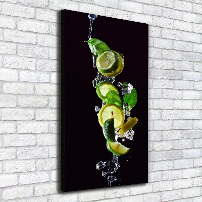 Picture canvas print Lime and lemon