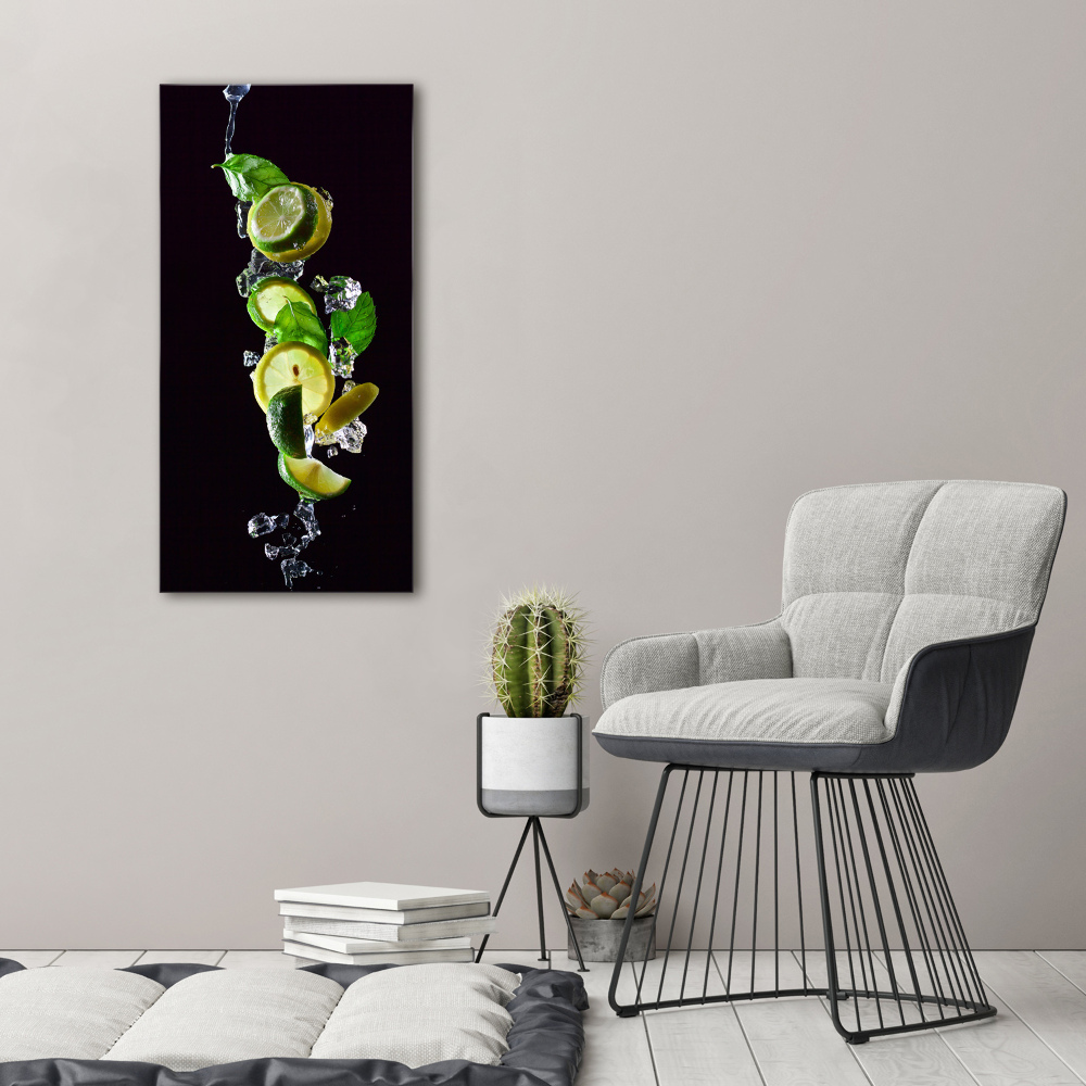 Picture canvas print Lime and lemon