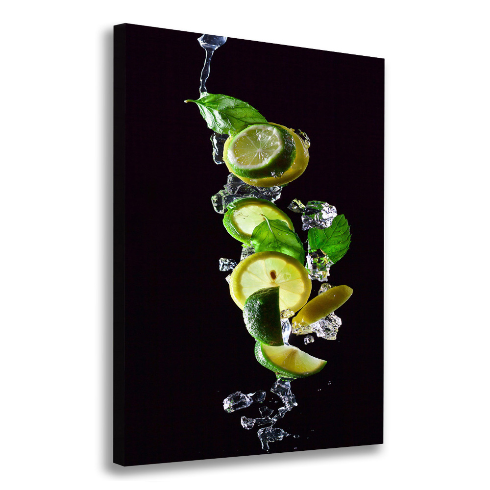 Picture canvas print Lime and lemon