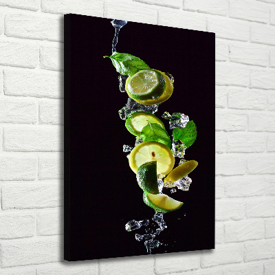 Picture canvas print Lime and lemon