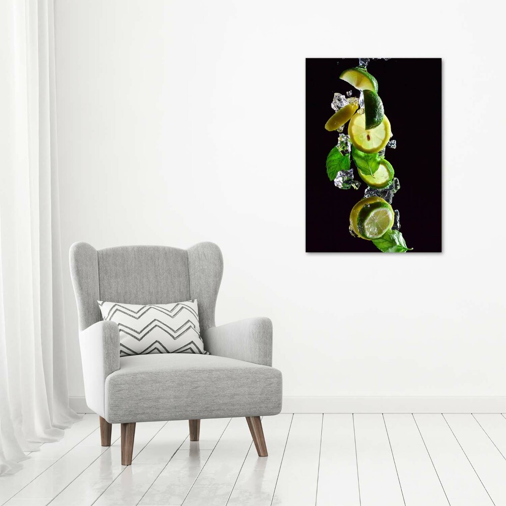 Picture canvas print Lime and lemon