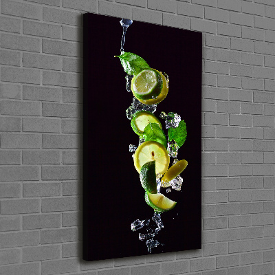 Picture canvas print Lime and lemon