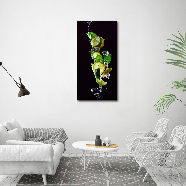 Picture canvas print Lime and lemon