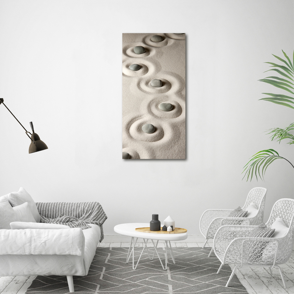 Large canvas wall art Stones on the sand