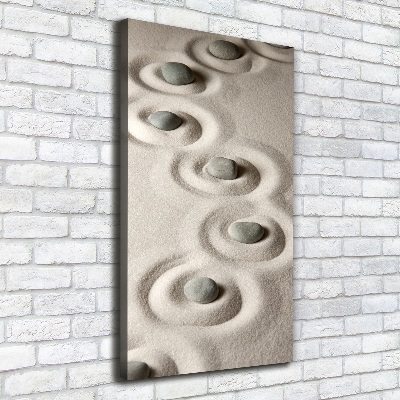 Large canvas wall art Stones on the sand