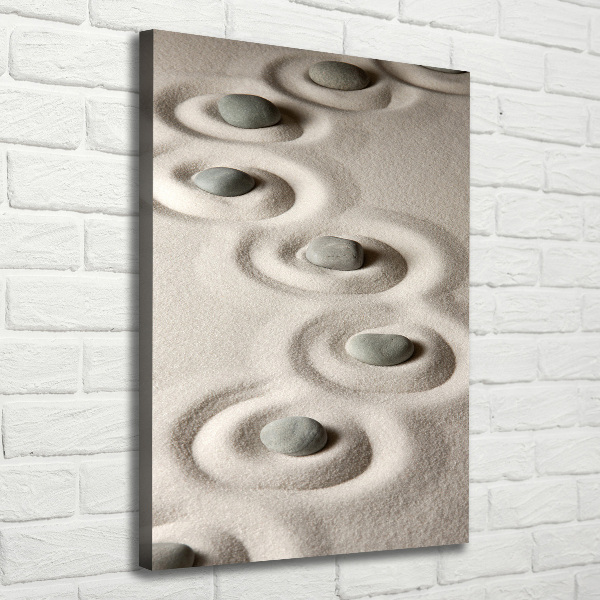 Large canvas wall art Stones on the sand