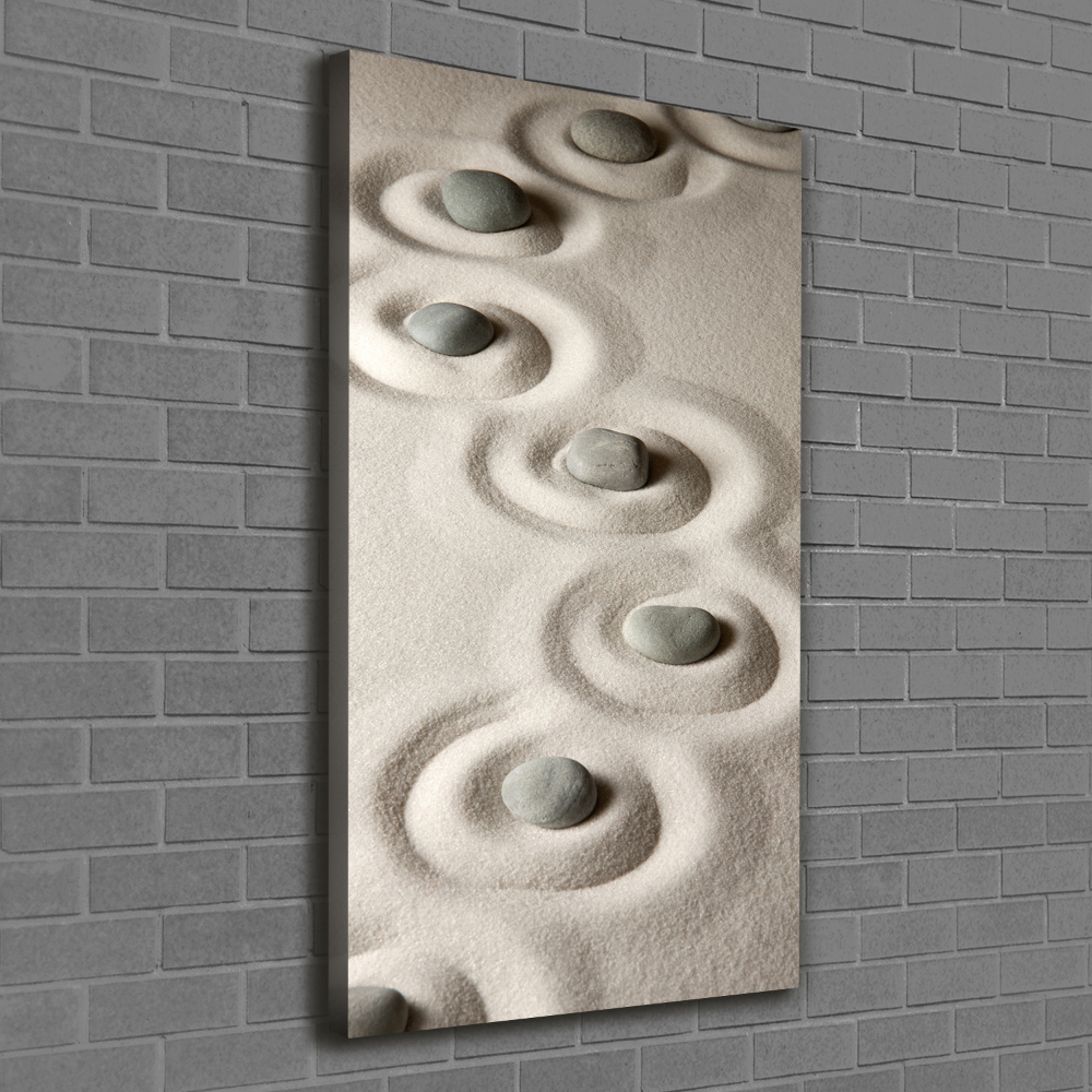 Large canvas wall art Stones on the sand