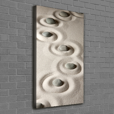 Large canvas wall art Stones on the sand