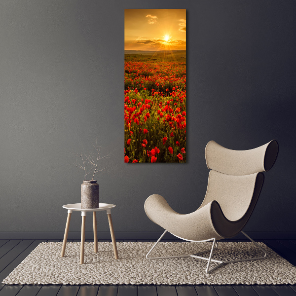 Wall art canvas large Maków field