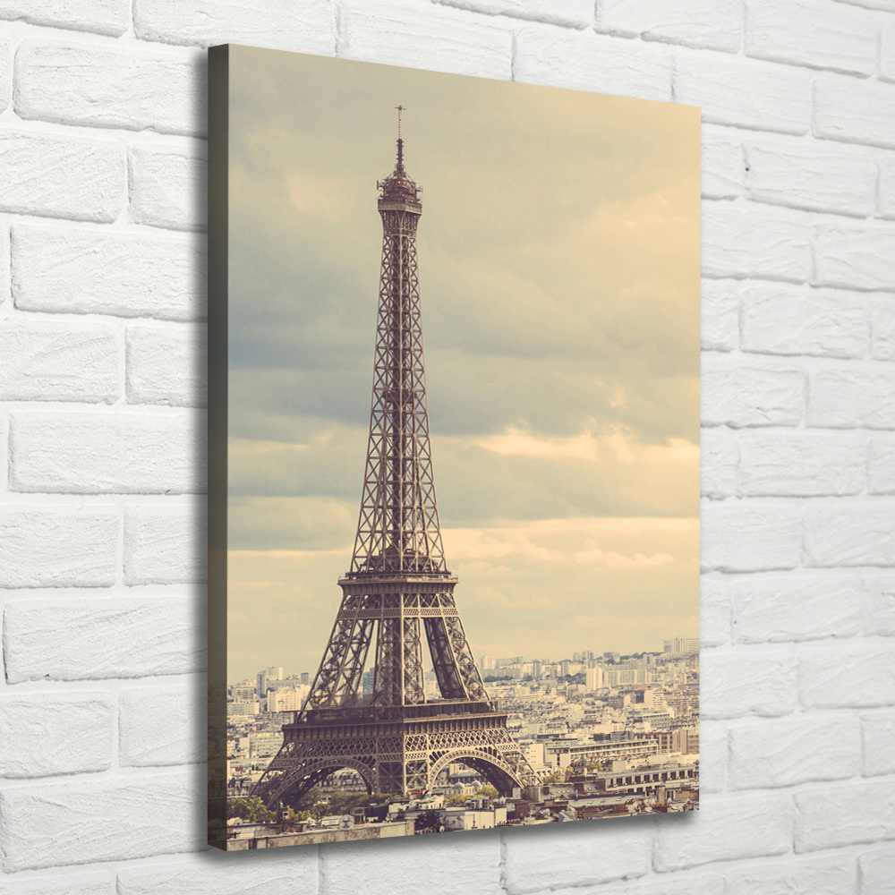 Wall art canvas large Eiffel Paris tower