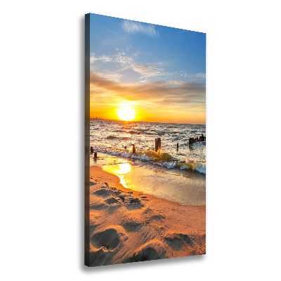 Large canvas wall art Sunset sea