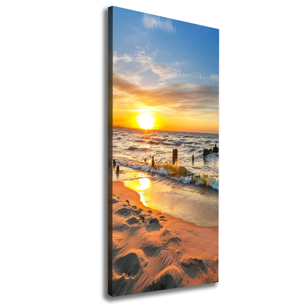 Large canvas wall art Sunset sea