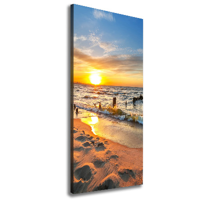 Large canvas wall art Sunset sea