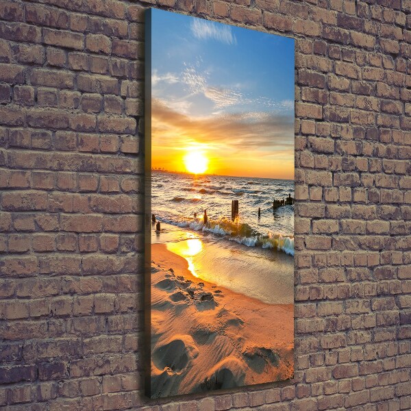 Large canvas wall art Sunset sea