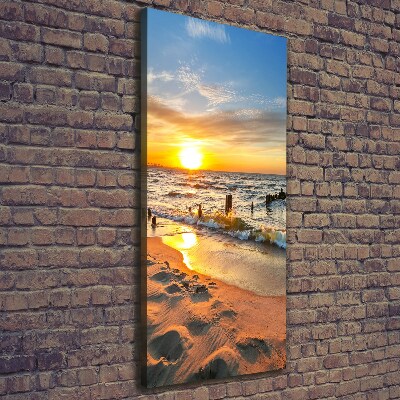 Large canvas wall art Sunset sea