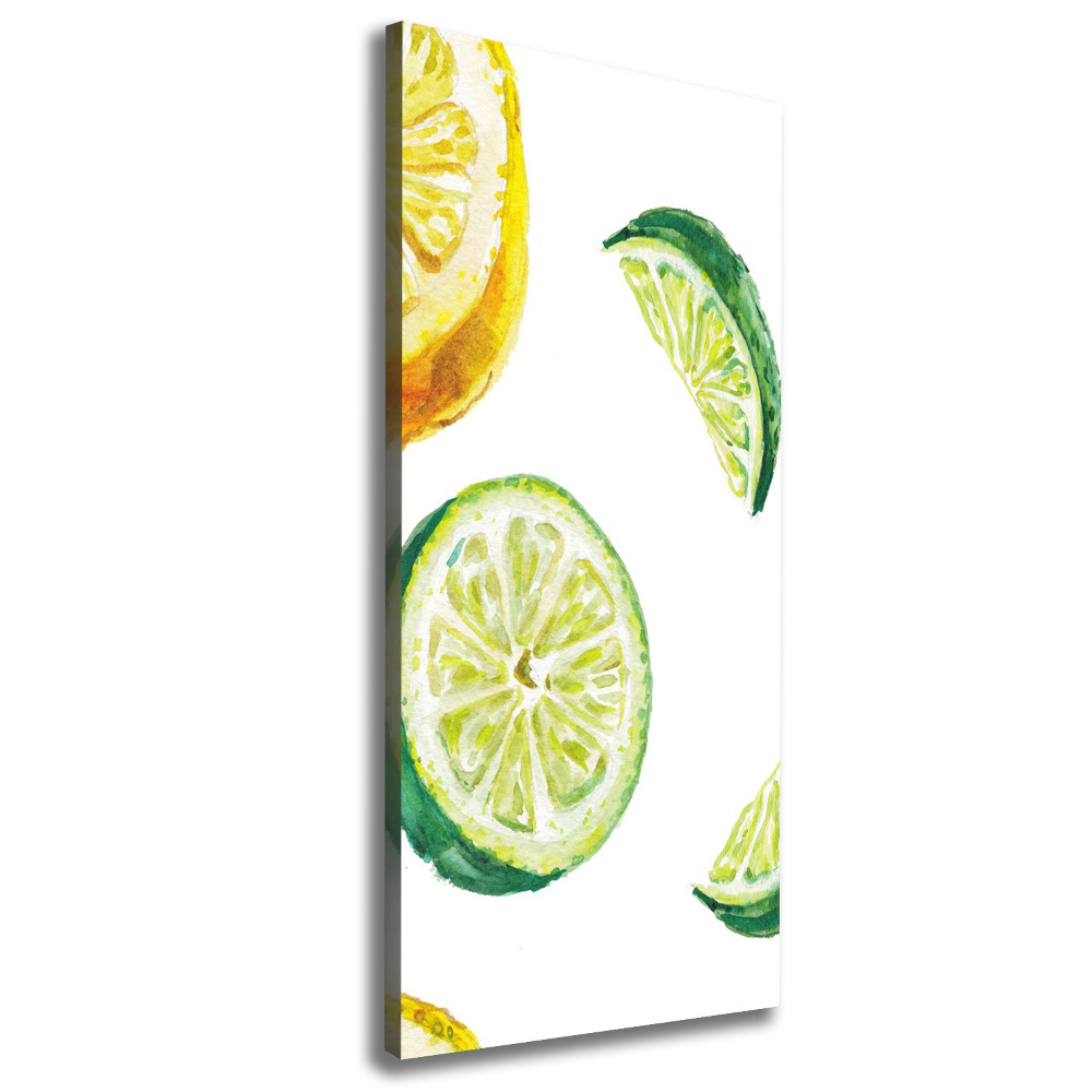 Picture canvas print Lime and lemons