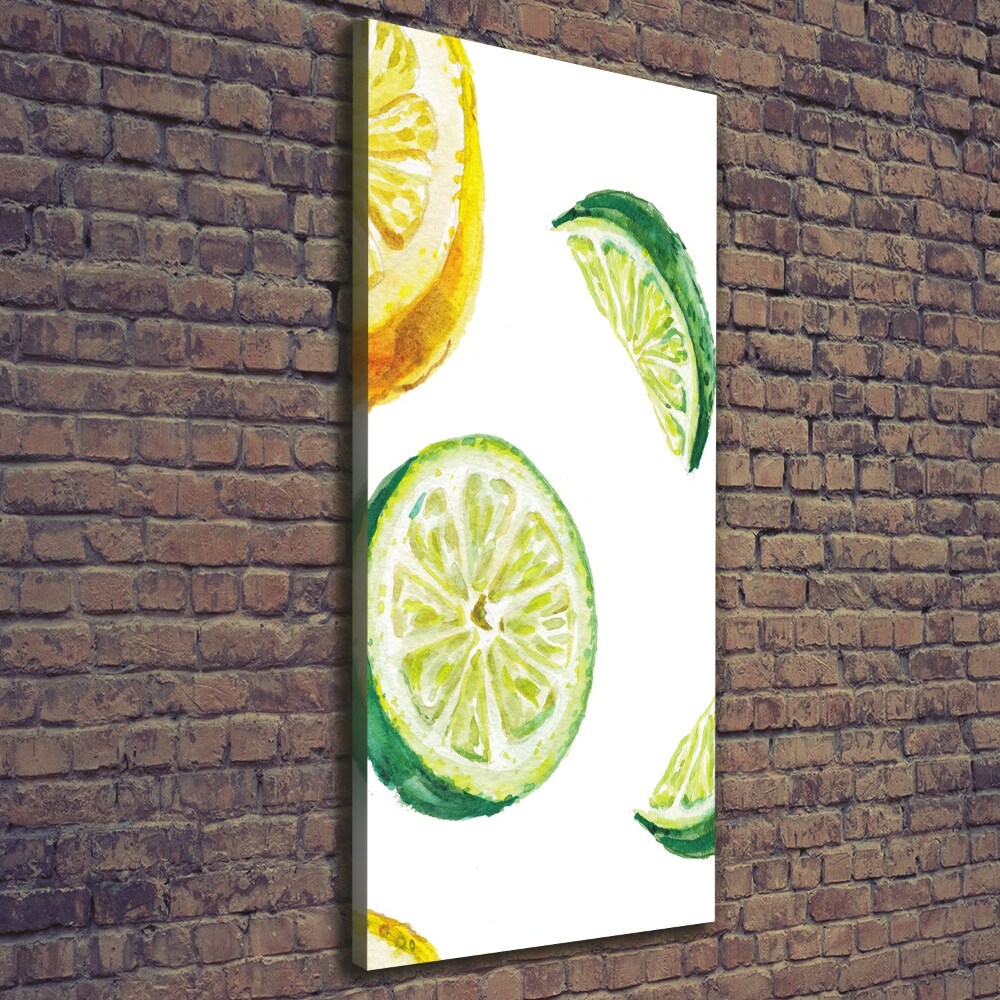 Picture canvas print Lime and lemons