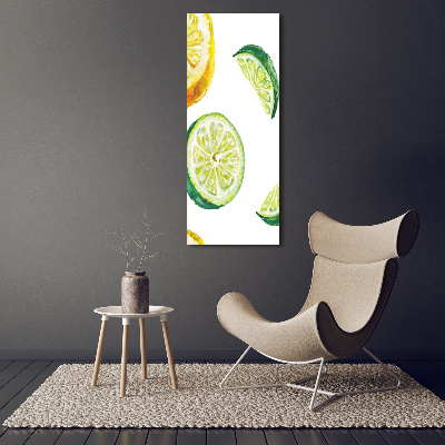 Picture canvas print Lime and lemons