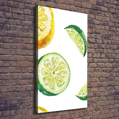 Picture canvas print Lime and lemons