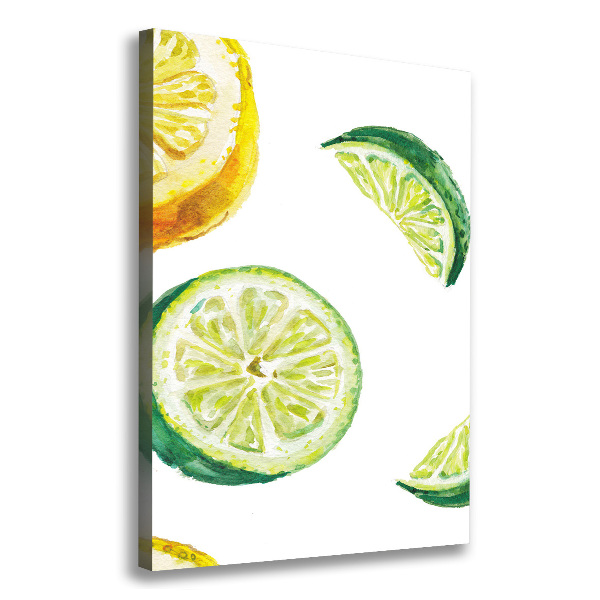 Picture canvas print Lime and lemons