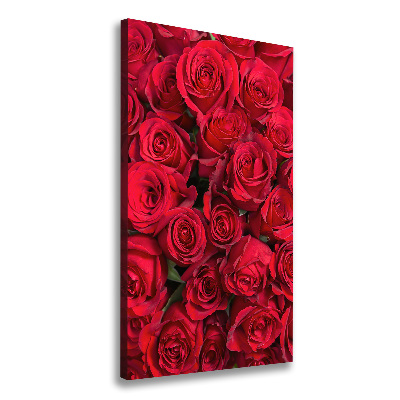 Wall canvas art Red roses