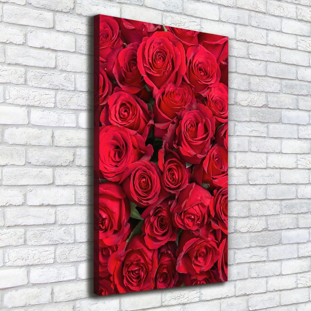 Wall canvas art Red roses