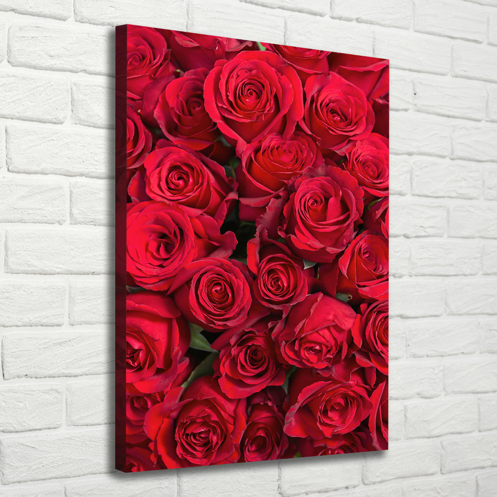 Wall canvas art Red roses