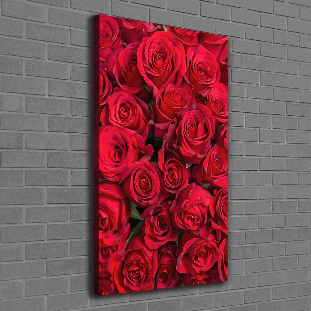 Wall canvas art Red roses