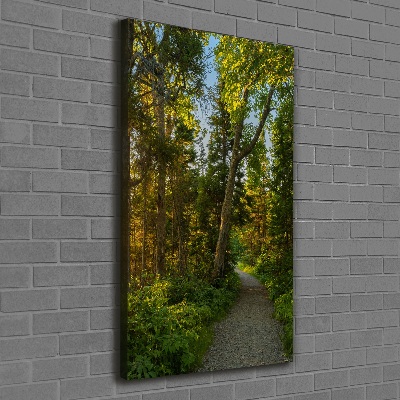 Wall art canvas large Path in the forest