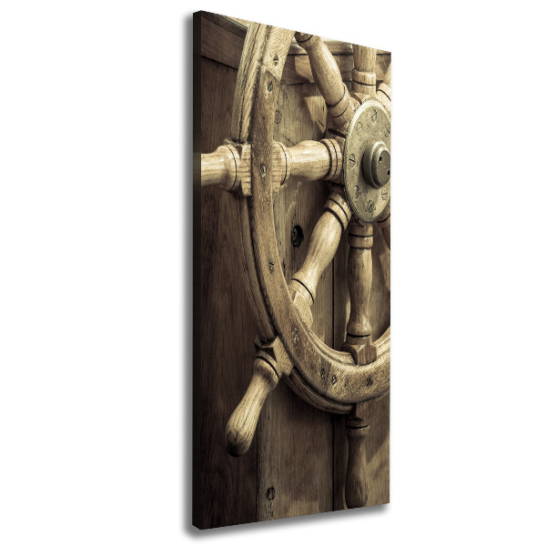 Large canvas wall art Rudder on the yacht