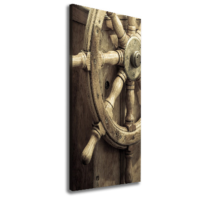 Large canvas wall art Rudder on the yacht