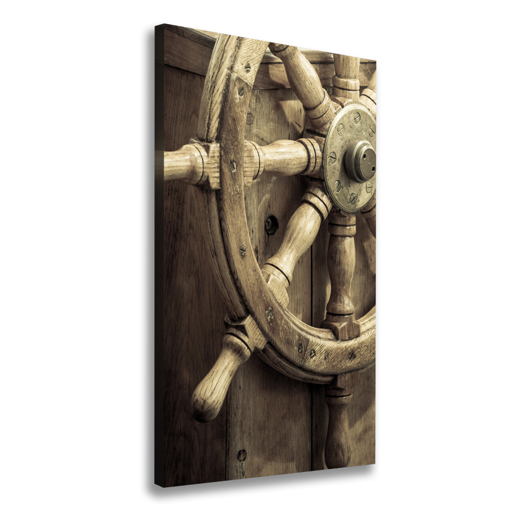 Large canvas wall art Rudder on the yacht