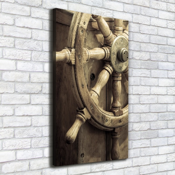 Large canvas wall art Rudder on the yacht